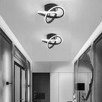 Modern White LED Flush Mount Ceiling Light Fixture – Sleek Metal Design for Contemporary Spaces 1