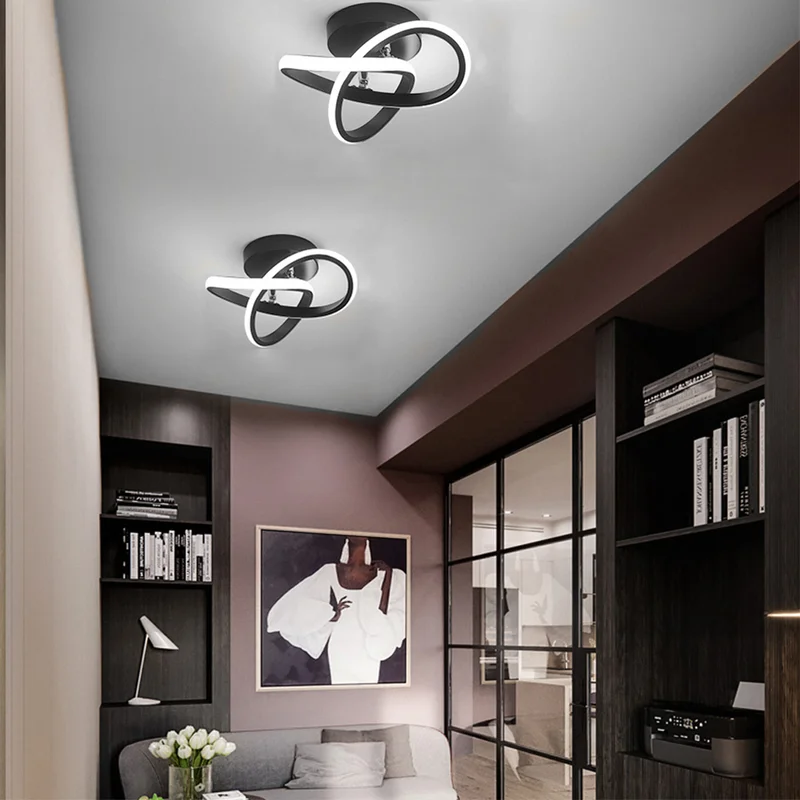 Modern White LED Flush Mount Ceiling Light Fixture – Sleek Metal Design for Contemporary Spaces 2
