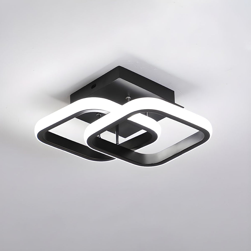 Modern White LED Flush Mount Ceiling Light Fixture – Sleek Metal Design for Contemporary Spaces 7