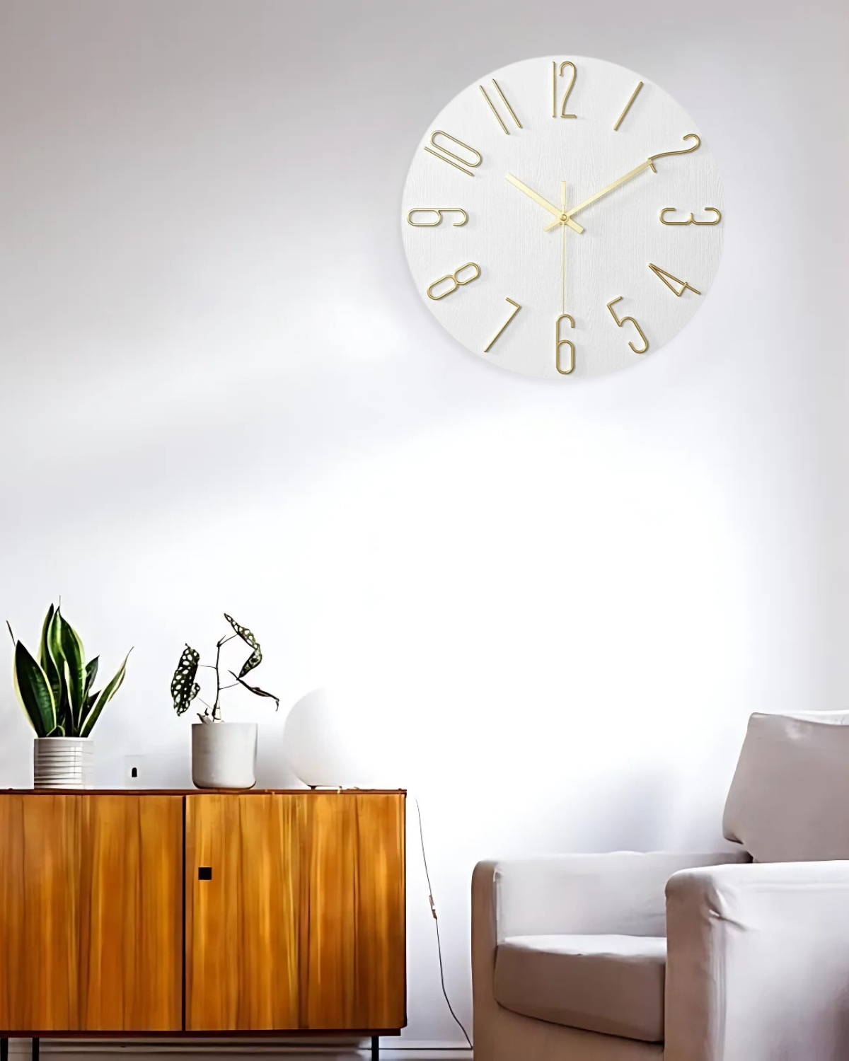 Modern Wood Wall Clock Decor – Minimalist Scandinavian Design with Silent Quartz Movement 4
