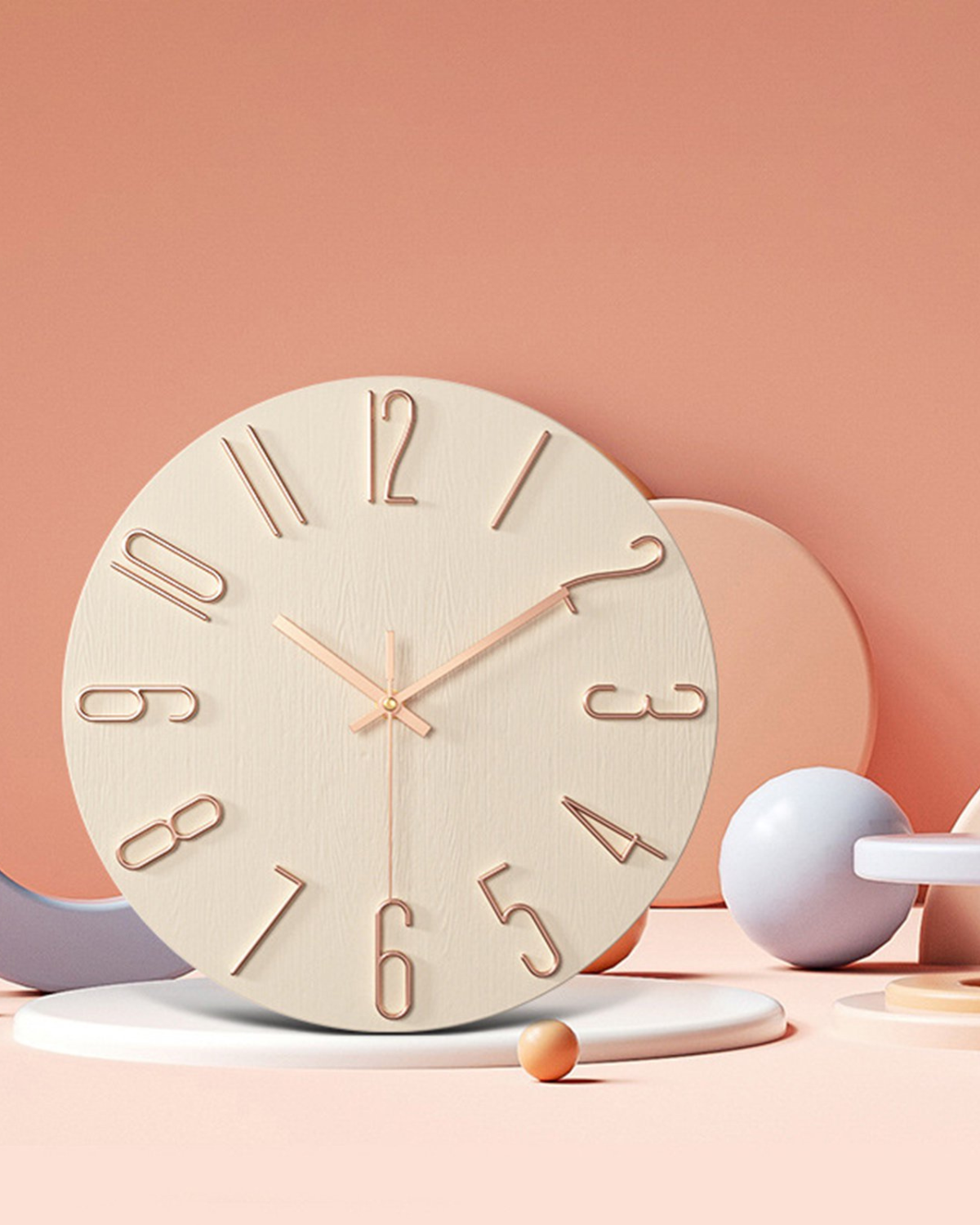 Modern Wood Wall Clock Decor – Minimalist Scandinavian Design with Silent Quartz Movement 7