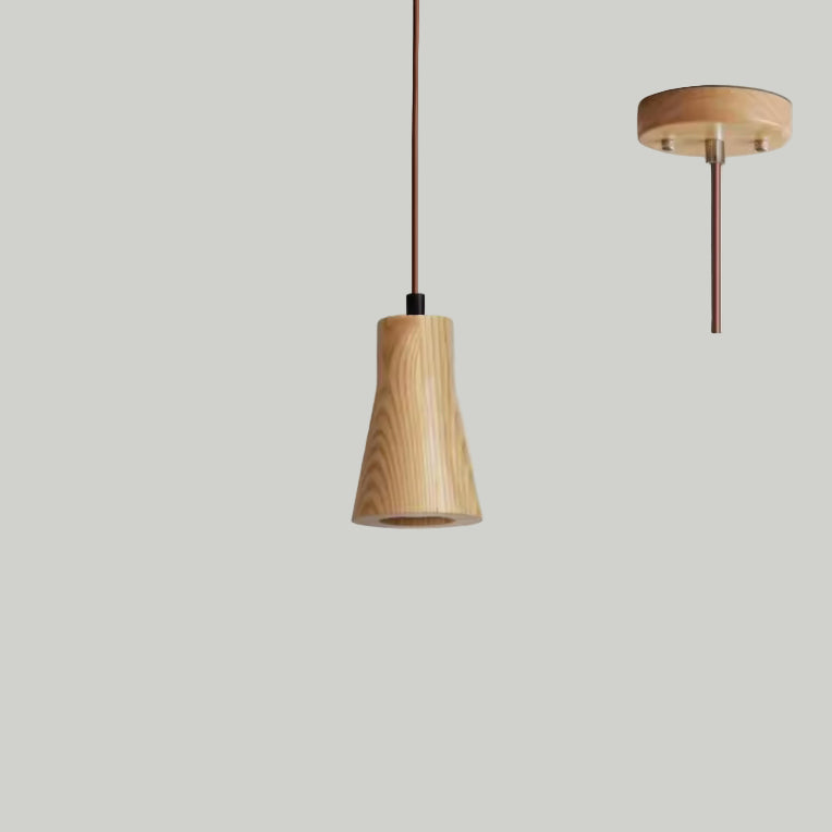 Modern Wooden Pendant Light Fixture – Adjustable Small Ceiling Lamp for Kitchen and Living Room, Versatile Hanging Lights 3