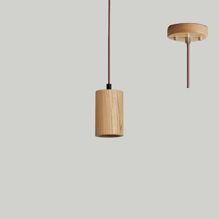 Modern Wooden Pendant Light Fixture – Adjustable Small Ceiling Lamp for Kitchen and Living Room, Versatile Hanging Lights 4