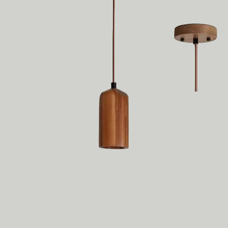 Modern Wooden Pendant Light Fixture – Adjustable Small Ceiling Lamp for Kitchen and Living Room, Versatile Hanging Lights 5