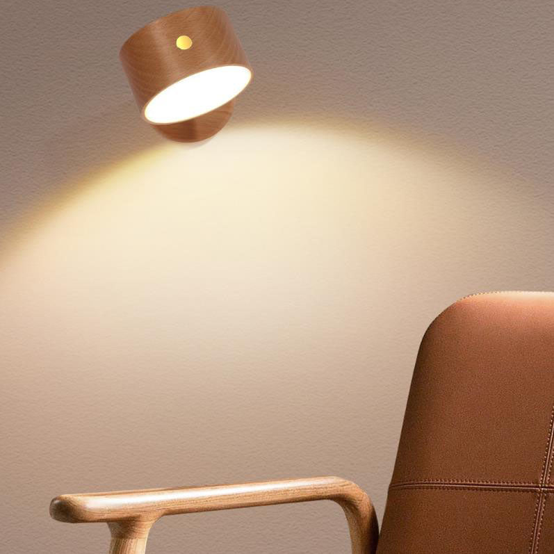 Modern Wooden Wall Sconce Lamp with Touch Control – USB Rechargeable LED Wall Lights for Living Room and Bedroom 7