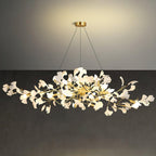 Modern brass Chandelier Ceramic with adjustable design 0