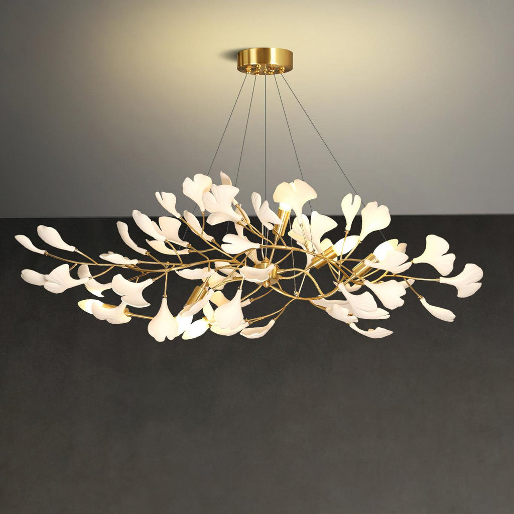 Modern brass Chandelier Ceramic with adjustable design 10