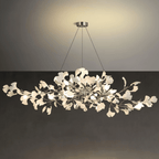 Modern brass Chandelier Ceramic with adjustable design 12