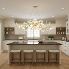 Modern brass Chandelier Ceramic with adjustable design 3