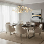 Modern brass Chandelier Ceramic with adjustable design 4