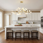 Modern brass Chandelier Ceramic with adjustable design 5