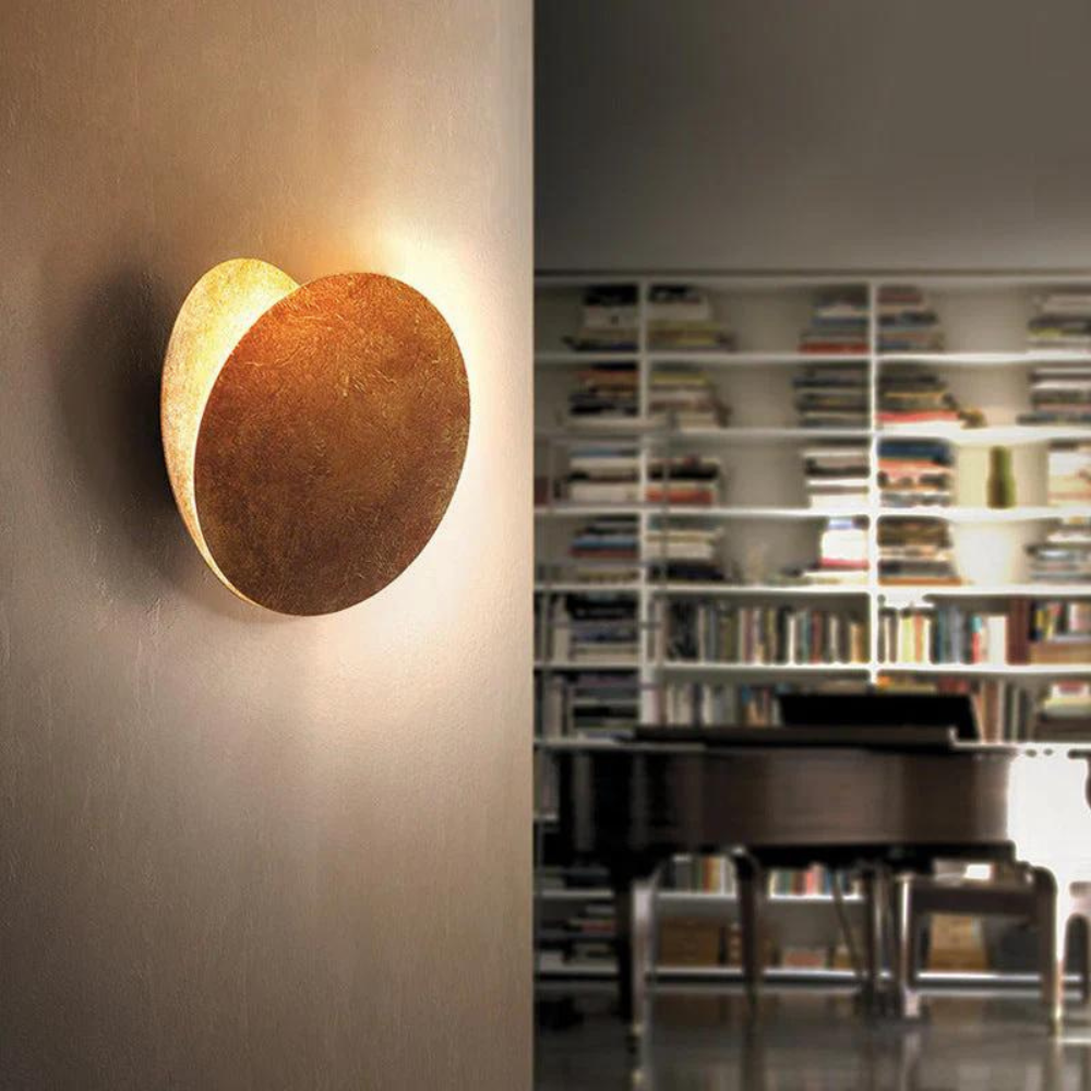 Moon-Phase Wall Sconce – Unique Metal Wall Lamp for Ambient Lighting – Modern Design 3
