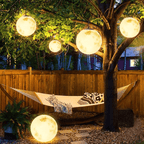 Moon-Shaped LED Outdoor Garden Pendant Light – Weather-Resistant Hanging Lamp for Patios and Paths 0