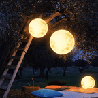 Moon-Shaped LED Outdoor Garden Pendant Light – Weather-Resistant Hanging Lamp for Patios and Paths 3