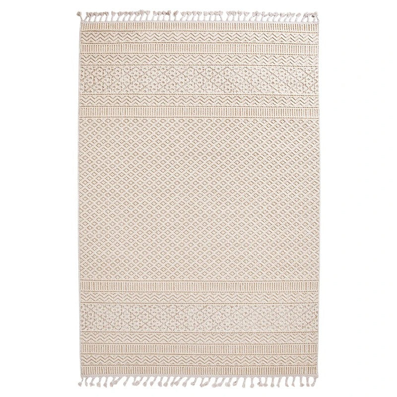 Moroccan Design Area Rug - Soft Wool and Nylon Blend for Living Room and Bedroom Decor 0