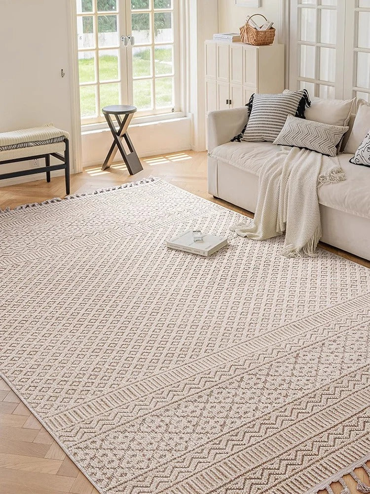 Moroccan Design Area Rug - Soft Wool and Nylon Blend for Living Room and Bedroom Decor 2