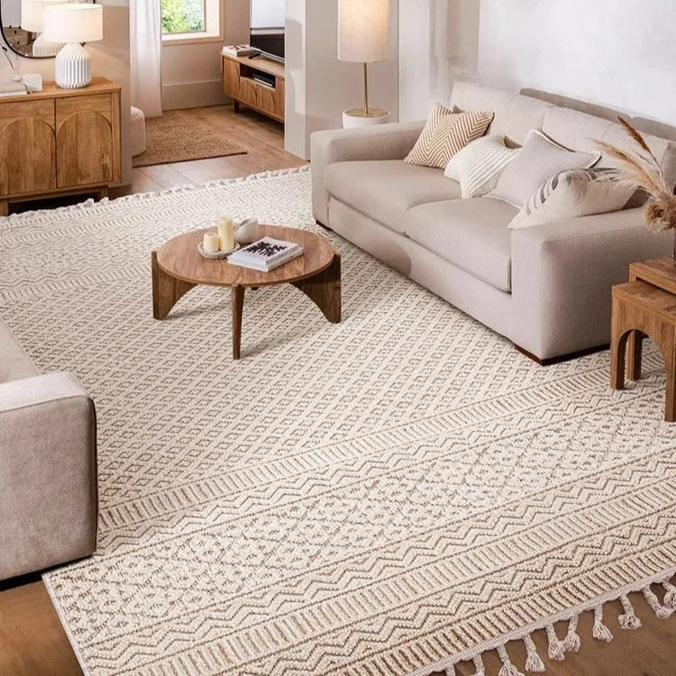 Moroccan Design Area Rug - Soft Wool and Nylon Blend for Living Room and Bedroom Decor 3