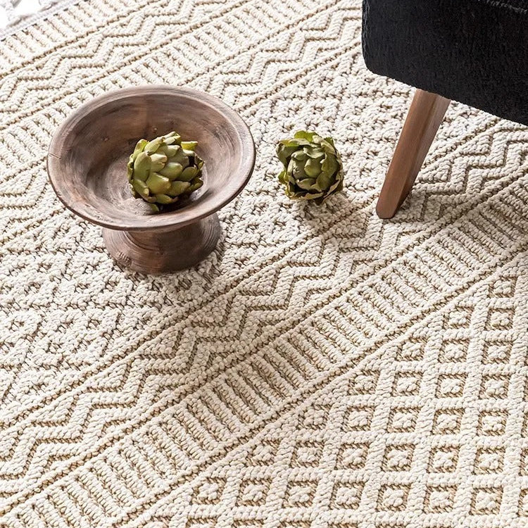 Moroccan Design Area Rug - Soft Wool and Nylon Blend for Living Room and Bedroom Decor 4