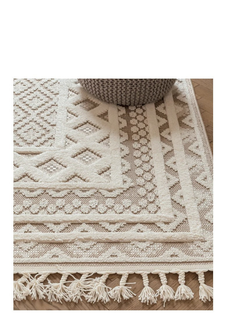 Moroccan Style Area Rug – Durable Polypropylene for Living Room Decor – Vintage Modern Design, Easy to Clean 5