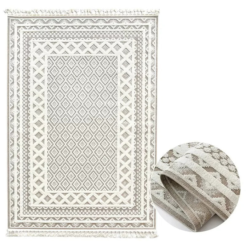 Moroccan Style Area Rug – Durable Polypropylene for Living Room Decor – Vintage Modern Design, Easy to Clean 7