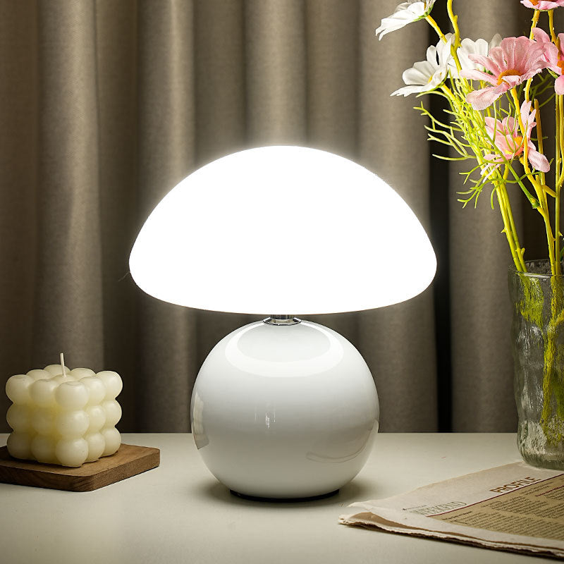 Mushroom-Shaped LED Table Lamp with Ceramic Base – Modern Bedside Lamp for Bedroom and Living Room 10