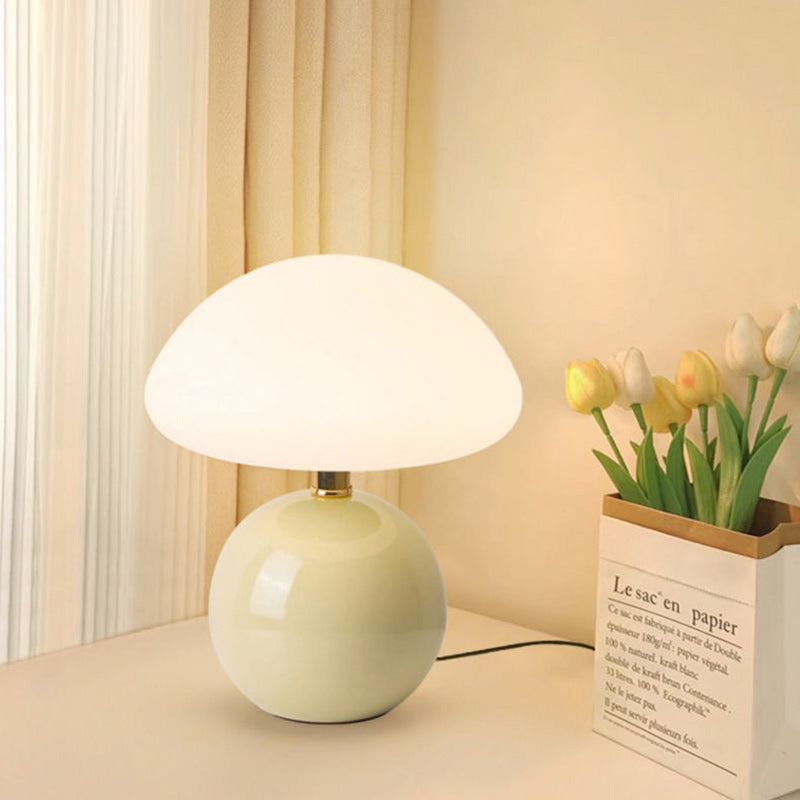 Mushroom-Shaped LED Table Lamp with Ceramic Base – Modern Bedside Lamp for Bedroom and Living Room 3
