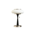 Mushroom Inspired Bedside Lamp Metal Glass Amber Finish 10