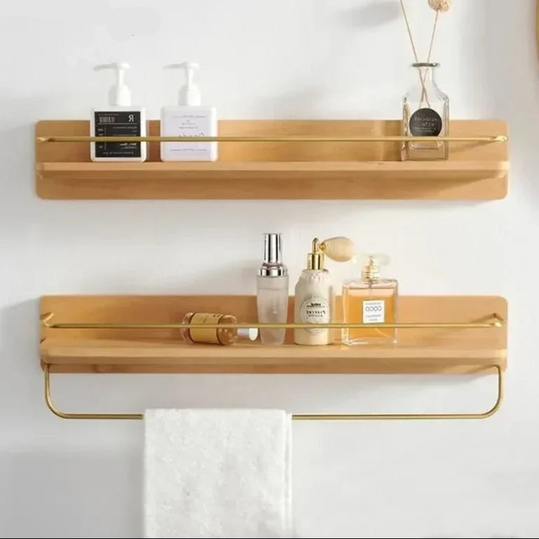 Natural Bamboo Wall Mounted Coat Rack Stylish Organization 2