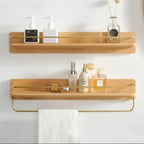 Natural Bamboo Wall Mounted Coat Rack Stylish Organization 2