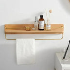 Natural Bamboo Wall Mounted Coat Rack Stylish Organization 3