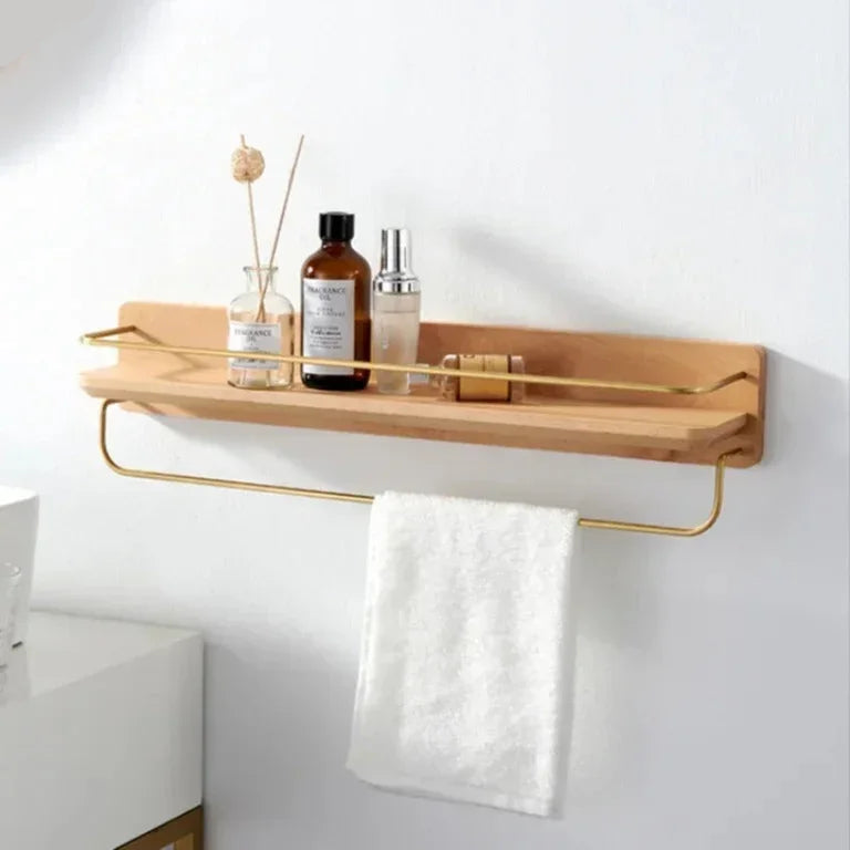 Natural Bamboo Wall Mounted Coat Rack Stylish Organization 5