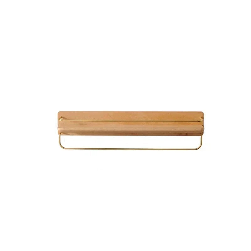 Natural Bamboo Wall Mounted Coat Rack Stylish Organization 6