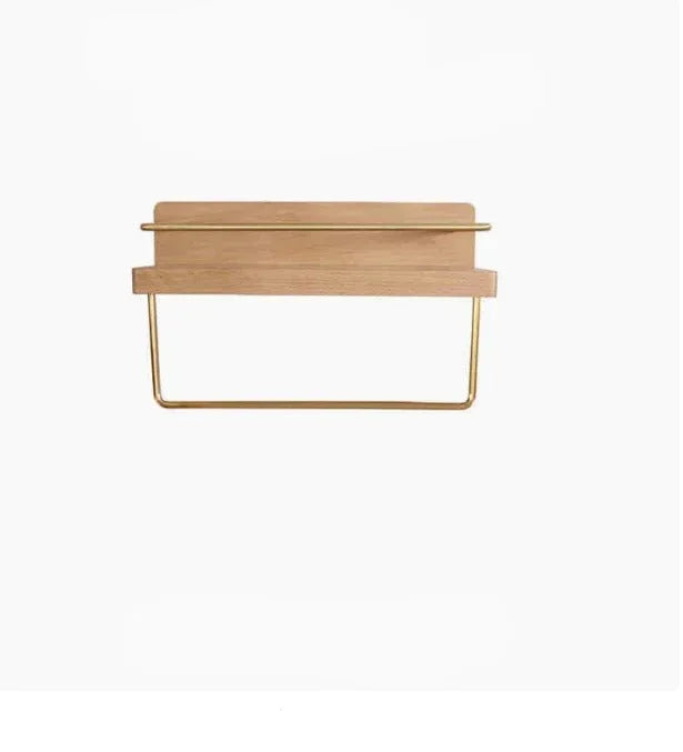 Natural Bamboo Wall Mounted Coat Rack Stylish Organization 9