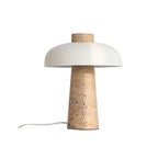 Natural Elegance Table Lamp Yellow Travertine Black Shade 9