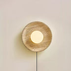 Natural Stone LED Wall Sconce With Round Base Finish 0