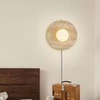 Natural Stone LED Wall Sconce With Round Base Finish 3