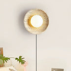 Natural Stone LED Wall Sconce With Round Base Finish 5