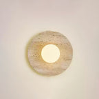 Natural Stone LED Wall Sconce With Round Base Finish 7
