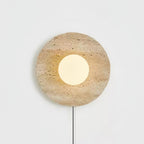 Natural Stone LED Wall Sconce With Round Base Finish 9