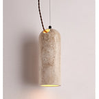 Natural Stone Pendant Light - Yellow Travertine Hanging Light for Kitchen 5