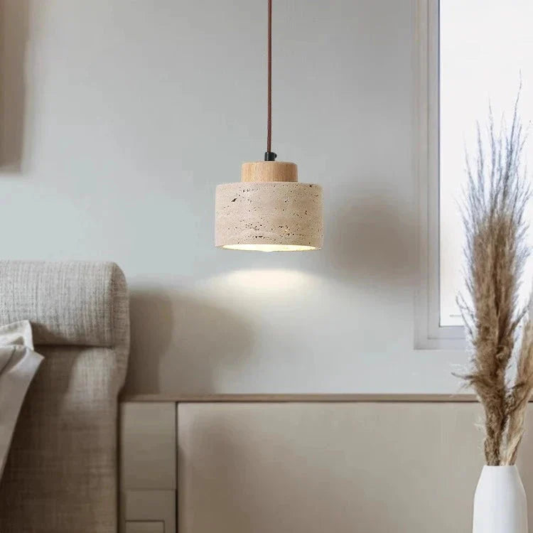 Natural Travertine Pendant Lamp – Nordic Minimalist Kitchen Pendant Lighting 4