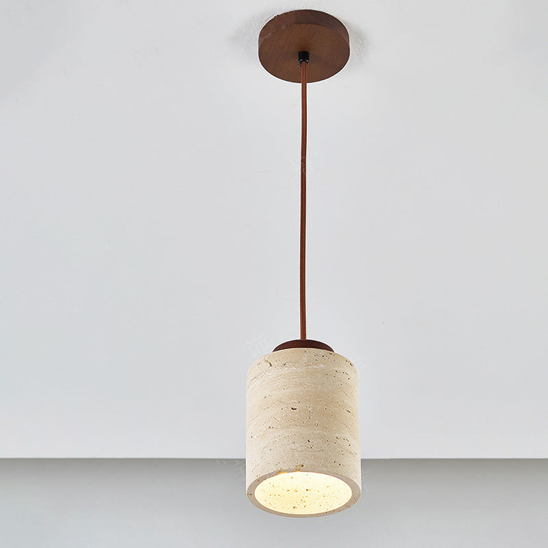 Natural Travertine Pendant Light – Nordic Minimalist Kitchen Pendant Lighting 8