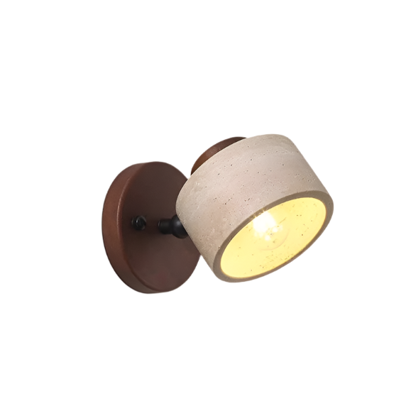 Natural Travertine Stone LED Wall Sconce Warm Light Reading Bedside Home Decor Stack Clear 0