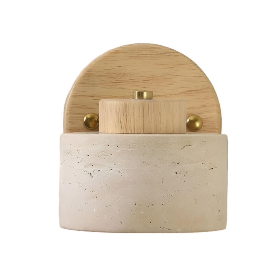 Natural Travertine Stone LED Wall Sconce Warm Light Reading Bedside Home Decor Stack Clear 2
