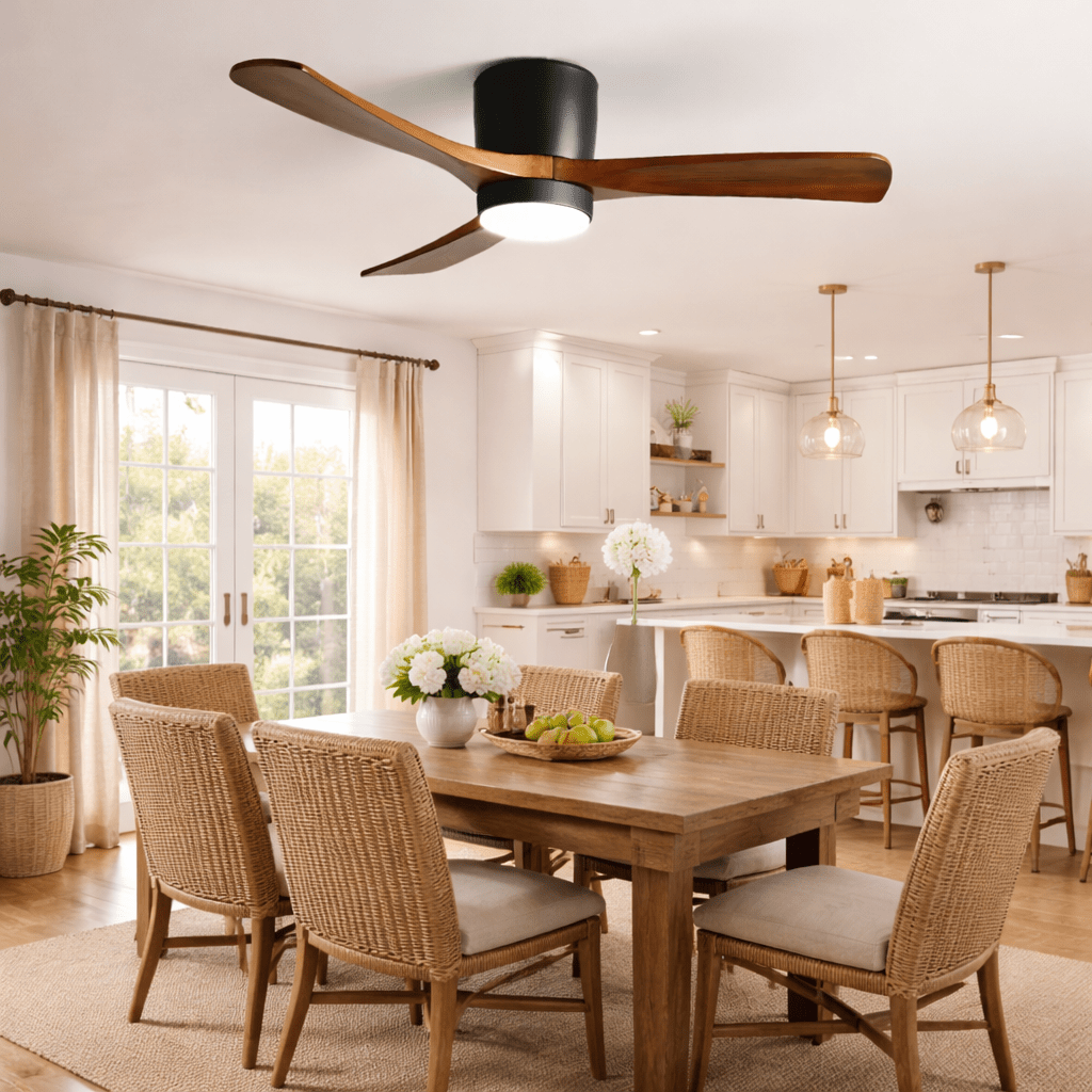 Nodric Ceiling Light Fan with Dimmable LED Light Remote Control 2