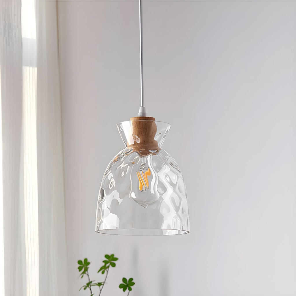 Nordic Clear Glass Pendant Light – Adjustable Height Kitchen Pendant Lighting 2