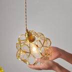 Nordic Flower Glass Pendant Light – Elegant Kitchen Pendant Lighting Fixture 6