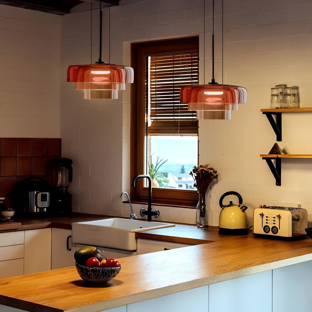 Nordic Glass Pendant Light – Adjustable Height Kitchen Pendant Lighting 3