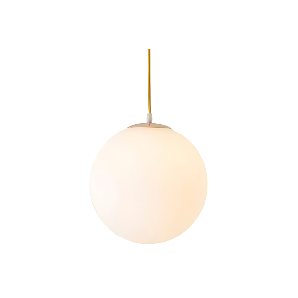 Nordic Milky Glass Pendant Light – Modern Minimalist Kitchen Hanging Light Fixture 2