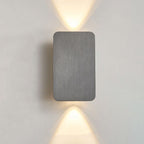 Nordic Minimalist 2-Light LED Wall Sconce Lamp – Aluminum Rectangular Wall Lights in Black, Gold, Coffee, Gray 10